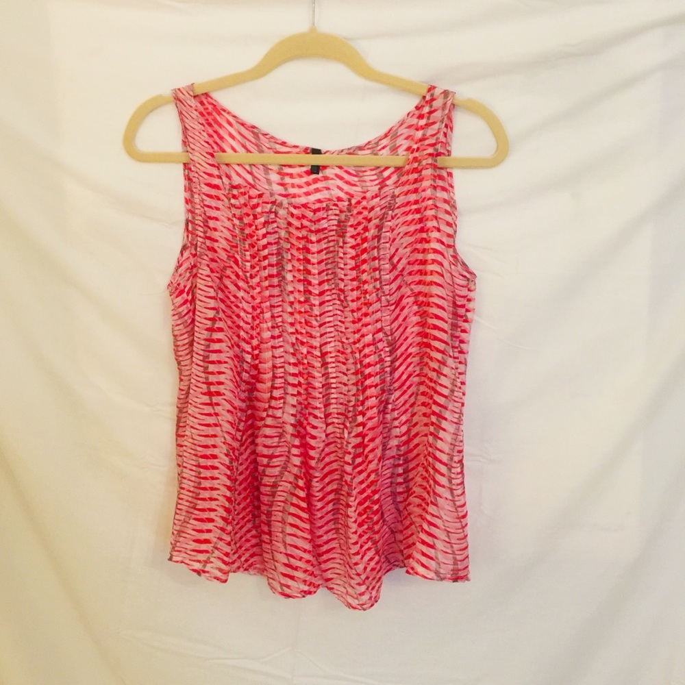 Stile Benetton Silk Stripes Sleeveless Top size S